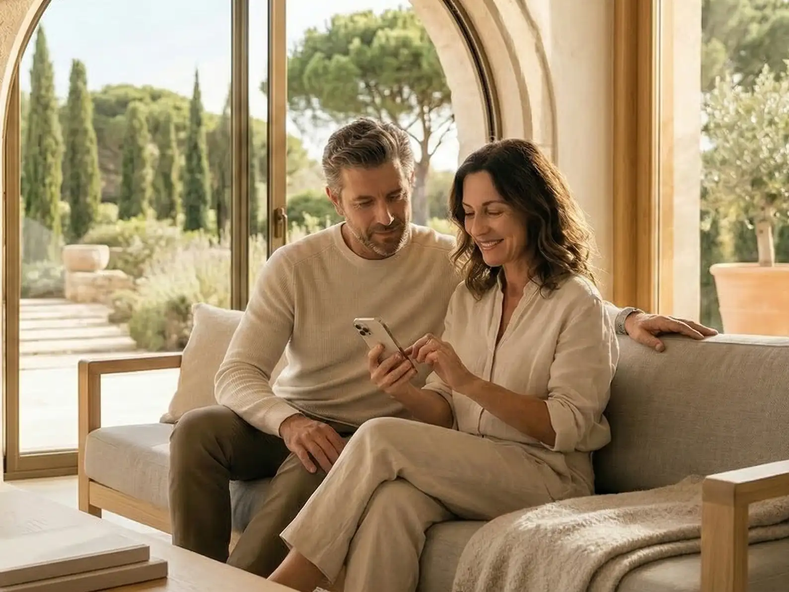 Couple using Prevscan WhatsApp service