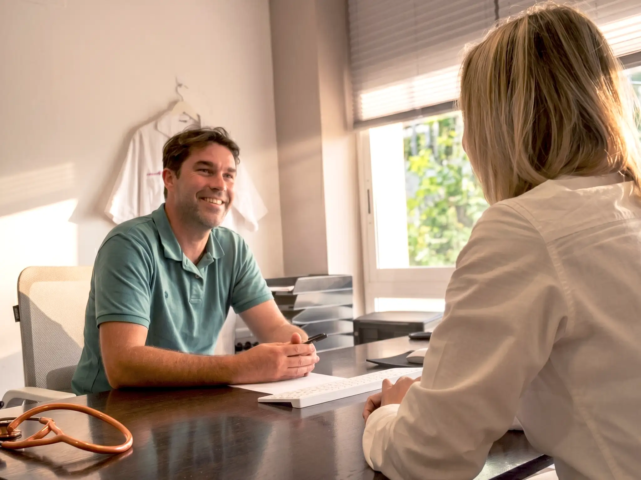 Dr Boersma with a client